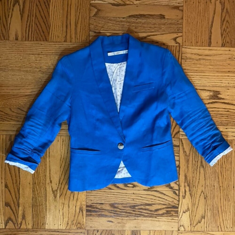 Gibson Linen Blazer, blue, size Small